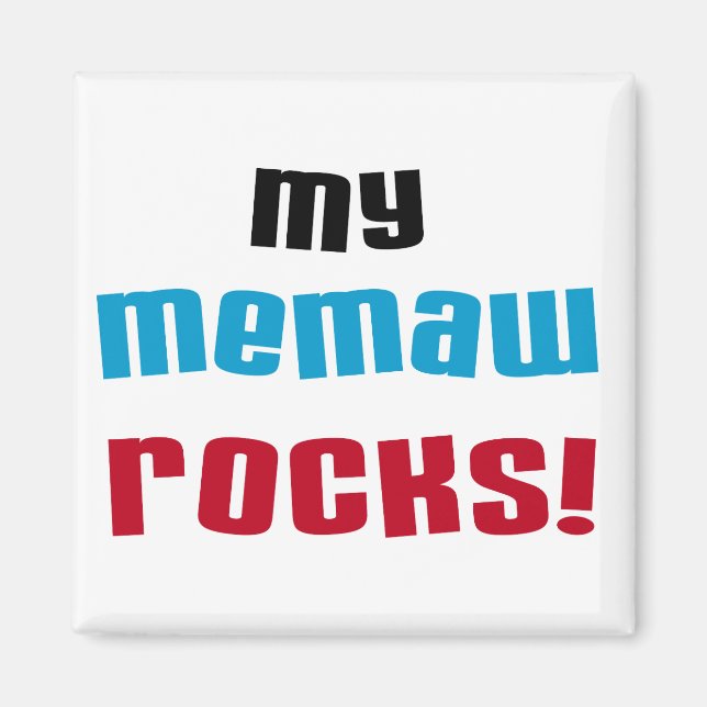 My Memaw Rocks T-shirts and Gifts Magnet (Front)