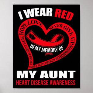 My Memory Of My Aunt Heart Disease Awareness  Poster