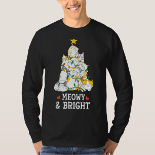 My Meow Cats Christmas Tree Pajama  Xmas Funny T-Shirt