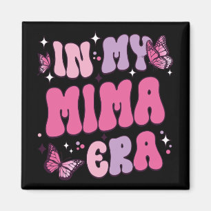 My Mima Era Funny Butterfly Groovy Retro Mothers D Magnet