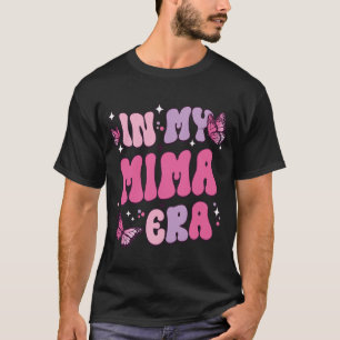 My Mima Era Funny Butterfly Groovy Retro Mothers D T-Shirt