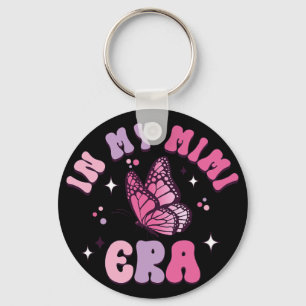 My Mimi Era Funny Butterfly Groovy Retro Mothers D Keychain