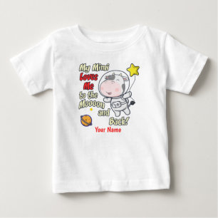 My Mimi Loves Me Cow Astronaut Baby T-Shirt