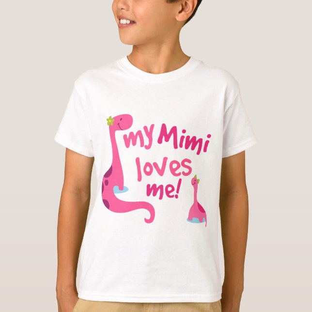 My Mimi Loves Me Dinosaur T-Shirt (Front)