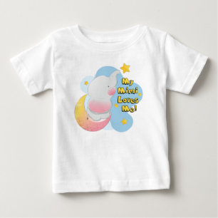 My Mimi Loves Me Elephant Baby T-Shirt