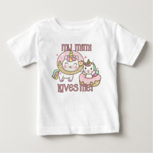 My Mimi Loves Me Unicorns Baby T-Shirt