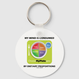 My Mind Is Consumed By Dietary Proportions Keychain