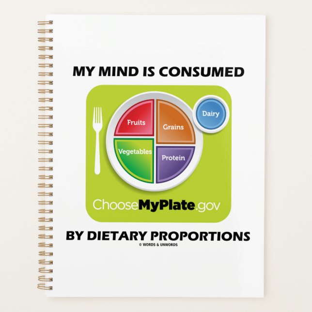 My Mind Is Consumed By Dietary Proportions Planner (Front)