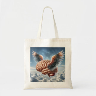 My mind is flying in the clouds tote bag