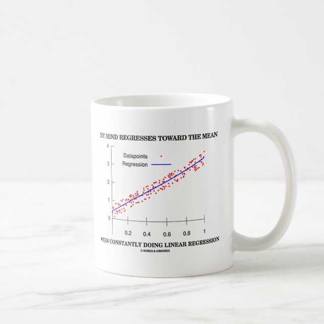 My Mind Regresses Toward Mean Linear Regression Coffee Mug (Right)