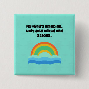 My Mind's Amazing Uniquely Wired Strong 2 Inch Square Button
