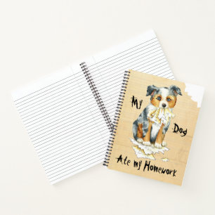 My Mini American Shepherd Ate My Homework Notebook