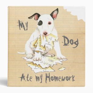 My Miniature Bull Terrier Ate My Homework Binder
