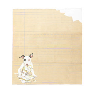 My Miniature Bull Terrier Ate My Homework Notepad
