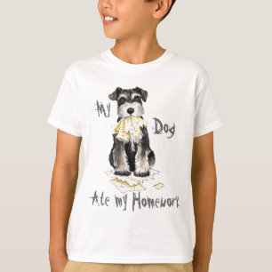 My Miniature Schnauzer Ate My Homework T-Shirt