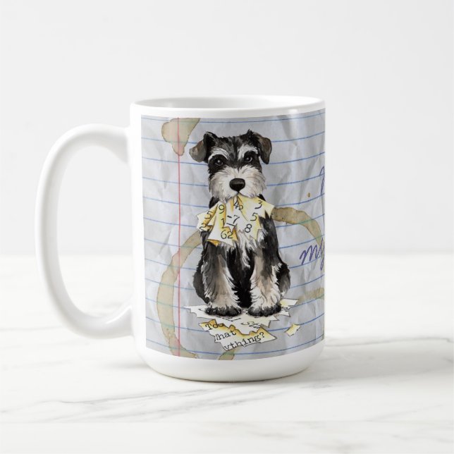 My Miniature Schnauzer Ate My Lesson Plan Coffee Mug (Left)