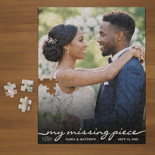 My Missing Piece Photo Valentine's Day Wedding Jigsaw Puzzle (Creator Uploaded)