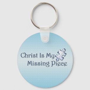 My Missing Piece Religious Keychain
