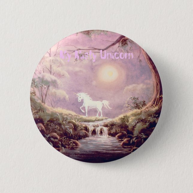 My Misty Unicorn 2 Inch Round Button (Front)