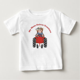 My Mom Drives Tractors Baby T-Shirt