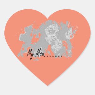 My Mom Heart Sticker