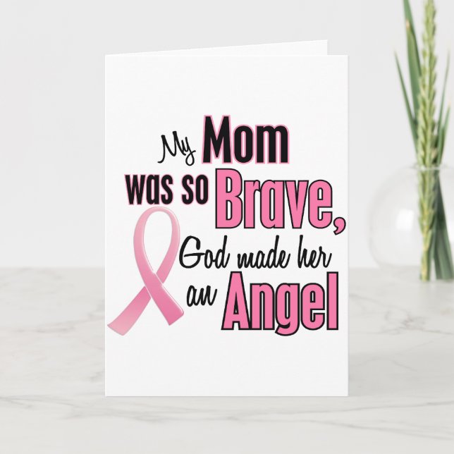 My Mom Is An Angel Breast Cancer Card (Front)