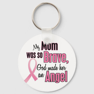 My Mom Is An Angel Breast Cancer Keychain