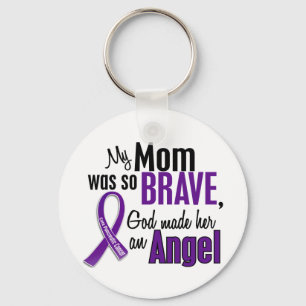 My Mom Is An Angel Pancreatic Cancer Keychain