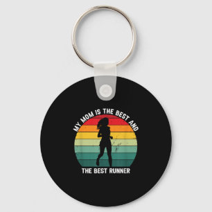 My Mom Is The And Also The Fastest Runner  Keychain