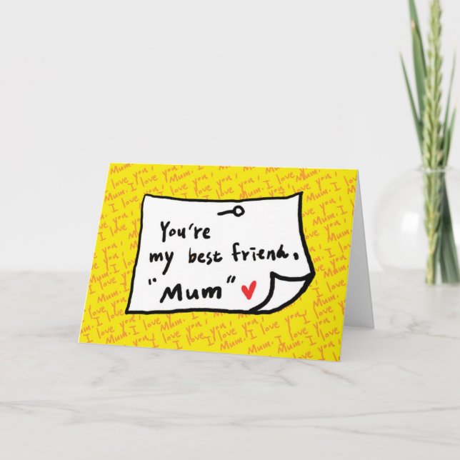 my mom, my best friend card (Front)