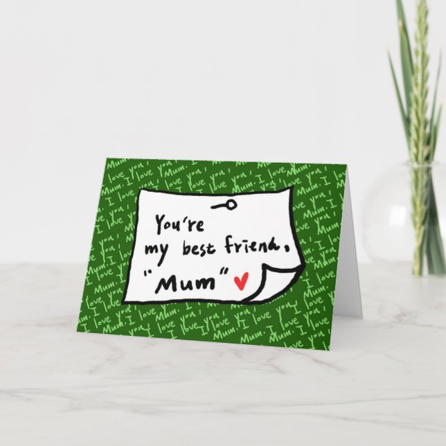 my mom, my best friend card (Front)