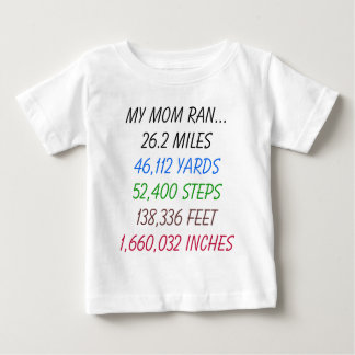 My Mom Ran 26.2 miles Baby T-Shirt