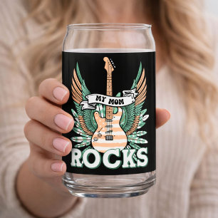 My Mom Rocks Rock Mother’s Day Unique Can Glass