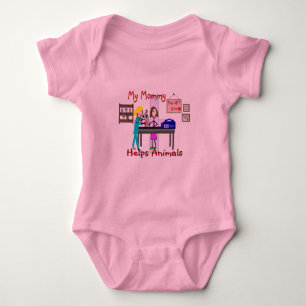 My Mommy Helps Animals--Veterinary Kids Gifts Baby Bodysuit