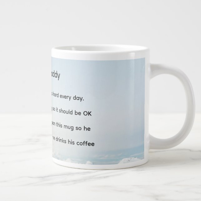 My Mommy is so special She works hard every night. Large Coffee Mug (Right)