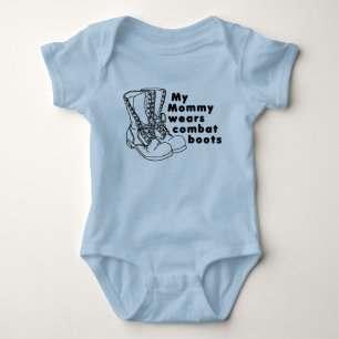 My Mommy Wears Combat Boots Baby Bodysuit
