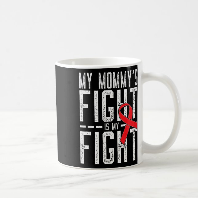 My Mommy's Fight Is My Fight Blood Cancer Awarenes Coffee Mug (Right)