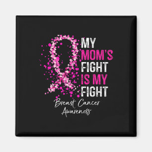 My Mom's Fight Is My Fight Breast Cancer Awareness Magnet