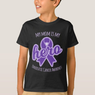 My Mom's Wings Cover My Heart Pancreatic Cancer Aw T-Shirt