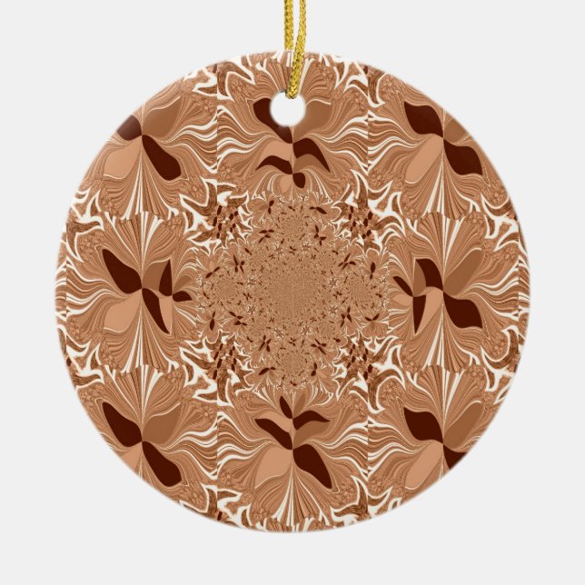 My Morning Coffee Colours Ceramic Ornament (Front)