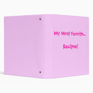 My Most Favourite..., Recipes! Binder