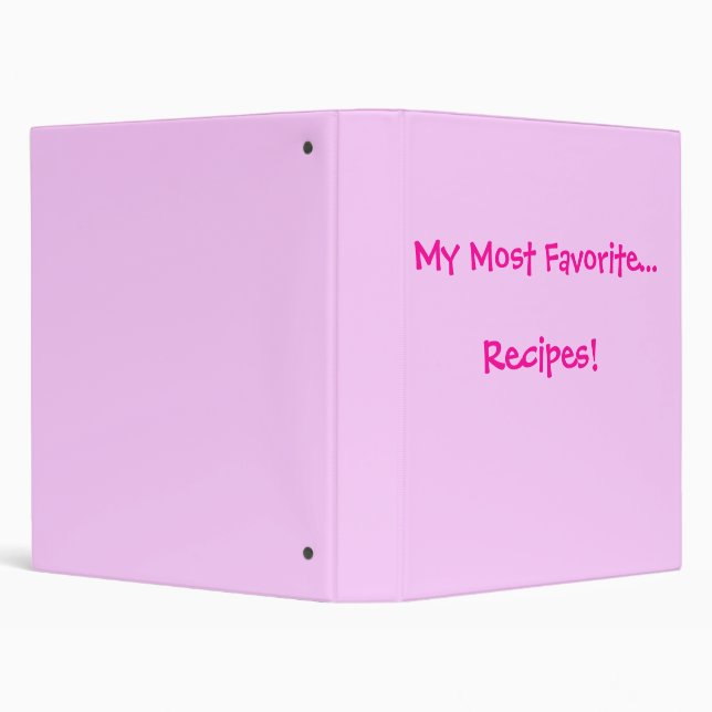 My Most Favourite..., Recipes! Binder (Background)