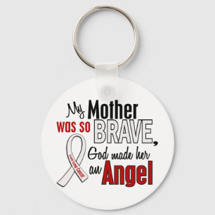 My Mother Is An Angel Lung Cancer Keychain