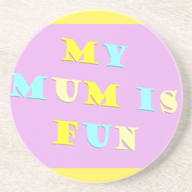 My Mum Design with poem colours pale mixed     Coaster (Front)