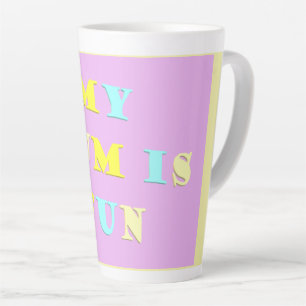 My Mum Design with poem colours pale mixed         Latte Mug