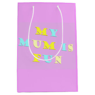 My Mum Design with poem colours pale mixed         Medium Gift Bag