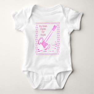 My Mum Fights for Right Gavel Baby Bodysuit