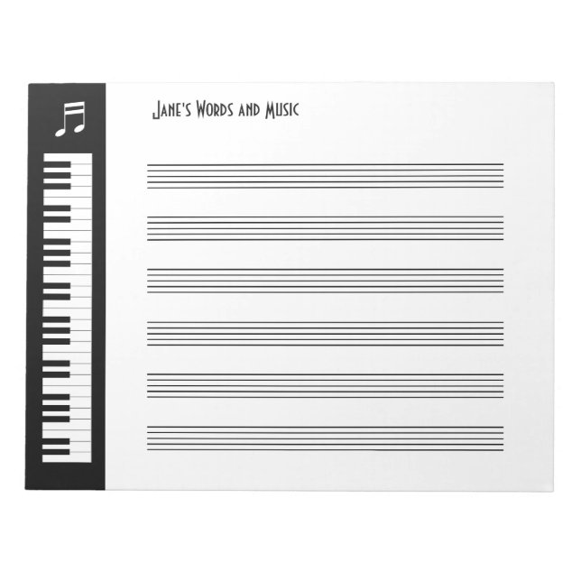 My Music - Musiciens Impromptu Bloc-notes (Devant)
