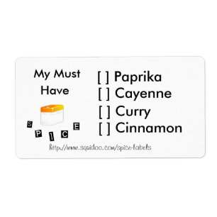 My must have spice jar sticker