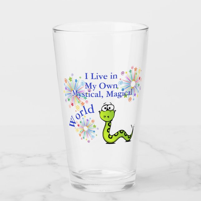 My Mystical Magical World Green Snake Glass (Front)